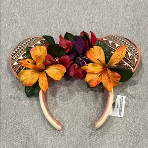 Disney Parks 2023 Moana Floral Minnie Ears Headband